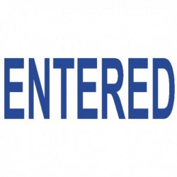 Colop Green Line Word Stamp ENTERED Blue