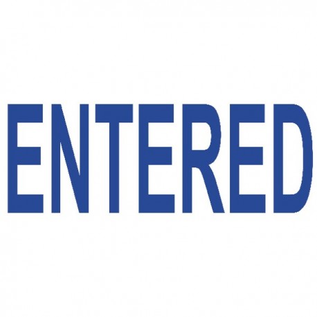 Colop Green Line Word Stamp ENTERED Blue