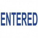 Colop Green Line Word Stamp ENTERED Blue