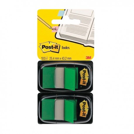 Post-It Green Index Dispenser Pk2