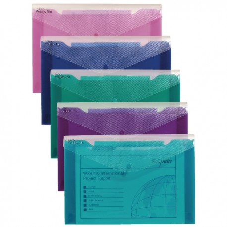 Snopake Polyfile Trio Electra Assd A4 Pk5