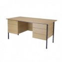 FF Serrion 4Leg Desk 1800 Ped F Oak