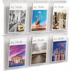 Helit 6xA4 Pockets Clear Wall Display