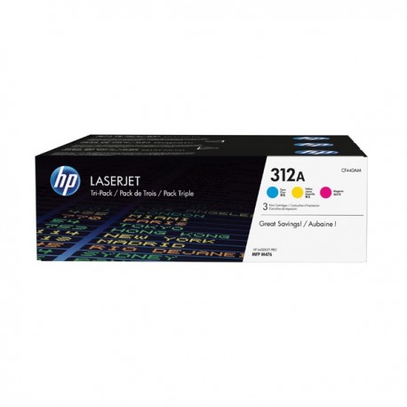 HP 312A C/Y/M L/Jet Toner Pk3 CF440AM