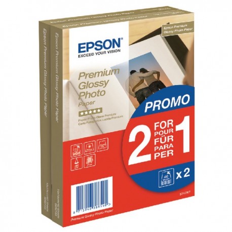 Epson Premium Glossy 10x15cm Photo 2for1