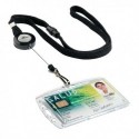 Durable Black Textile Lanyard Badge Reel