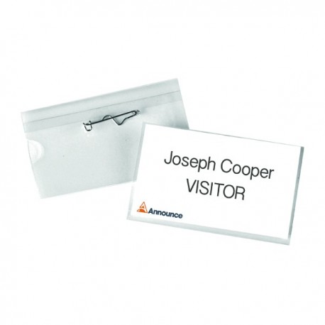 Announce Pin Name Badge 54X90 Pk50