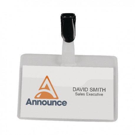 Announce Security Name Badge 60X90 Pk25