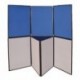 Q-Connect 6 Panel Blu Grey Display Board