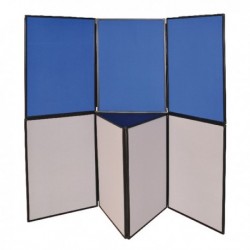 Q-Connect 6 Panel Blu Grey Display Board