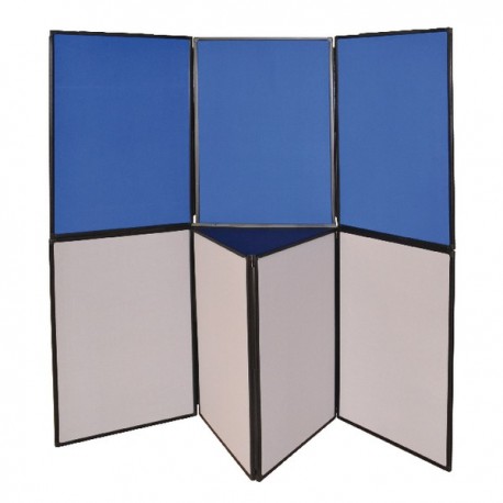 Q-Connect 6 Panel Blu Grey Display Board