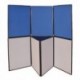 Q-Connect 3 Panel Blu Grey Display Board