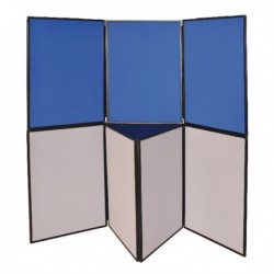 Q-Connect 3 Panel Blu Grey Display Board