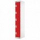 FF DD 5Door Locker 300X300X1800 Red Door