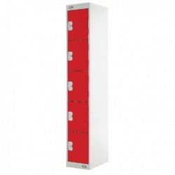 FF DD 5Door Locker 300X300X1800 Red Door