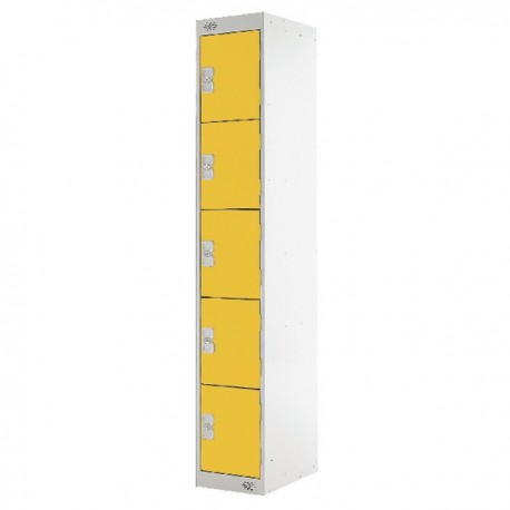 FF DD 5Door Locker 300X300X1800 Ylw Door
