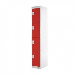 FF DD 4Door Locker 300X450X1800 Red Door