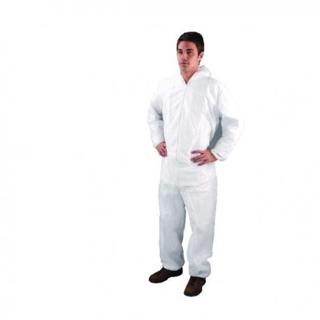 Medium White Non-Woven Coverall DC03