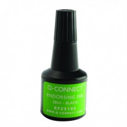 Q-Connect Black Endorsing Ink 28ml Pk10