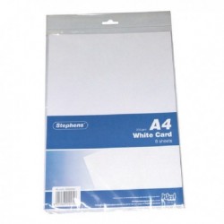Stephens White A4 Card Sheets Pk10
