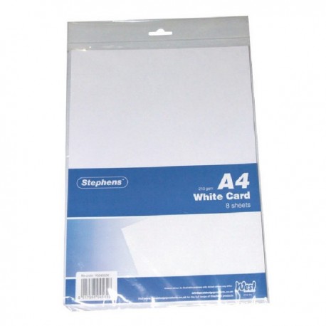 Stephens White A4 Card Sheets Pk10