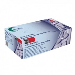 Handsafe C/Blue Nitrile Lrg Exam Gloves