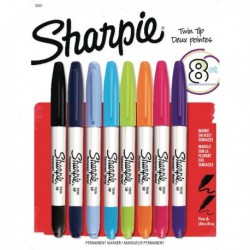 Sharpie Twin Tip Marker Asstd Pk8