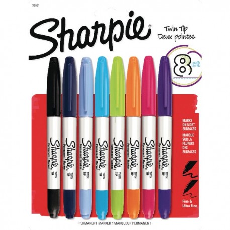 Sharpie Twin Tip Marker Asstd Pk8