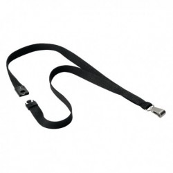 Durable 15mm Black Txt Lanyard Snap Hook
