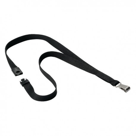 Durable 15mm Black Txt Lanyard Snap Hook