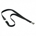 Durable 15mm Black Txt Lanyard Snap Hook