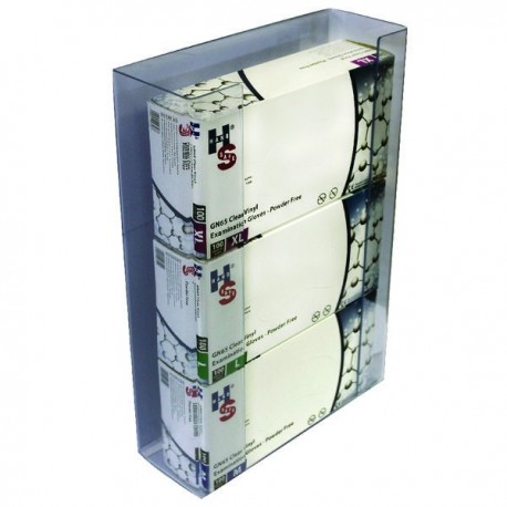 Shield Triple Glove Dispenser Clear Pk2