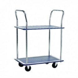 Barton 2 Shelf Trolley/Chrome Hndl PST2