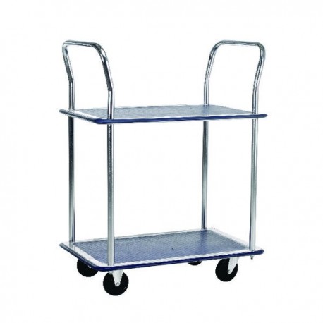 Barton 2 Shelf Trolley/Chrome Hndl PST2