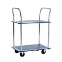 Barton 2 Shelf Trolley/Chrome Hndl PST2