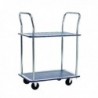 Barton 2 Shelf Trolley/Chrome Hndl PST2
