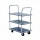 Barton 3 Shelf Trolley/Chrome Hndl PST3