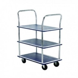 Barton 3 Shelf Trolley/Chrome Hndl PST3