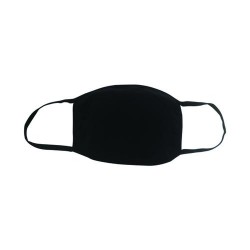Reusable Cloth Masks 5x7in 4 Layer Cotton Black (Pack of 5)