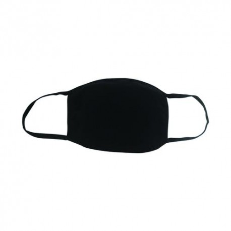 Reusable Cloth Masks 5x7in 4 Layer Cotton Black (Pack of 5)