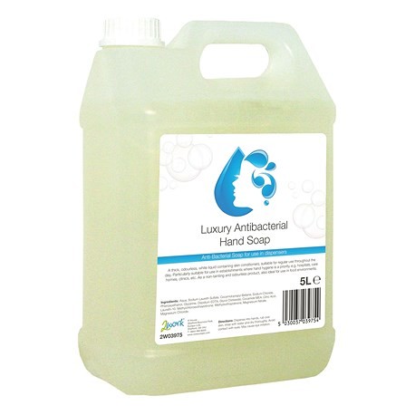 2Work Conditioning Antibacterial Handwash 5 Litre Bulk Bottle