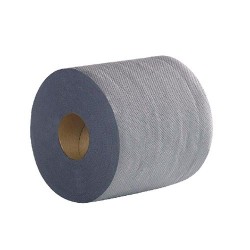 2Work 2-Ply Centrefeed Roll 100m Blue (Pack of 6) 2W03010