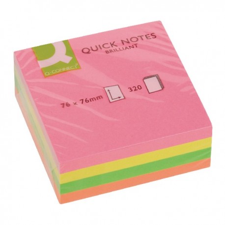 Q-Connect Neon Quick Note Cube 76x76mm