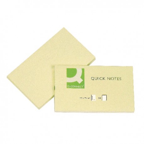 Q-Connect Yellow 76x127 Quick Notes Pk12