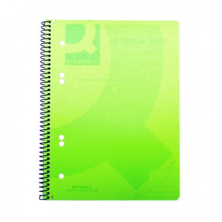 Q-Connect PP Spiral Pad A5 Green Pk5