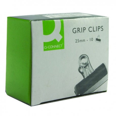 Q-Connect 25mm Black Grip Clip Pk10