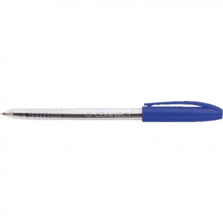 Q-Connect Grip Stick Pen Blue Pk20