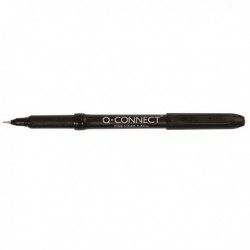 Q-Connect 0.4mm Black Fineliner Pen Pk10