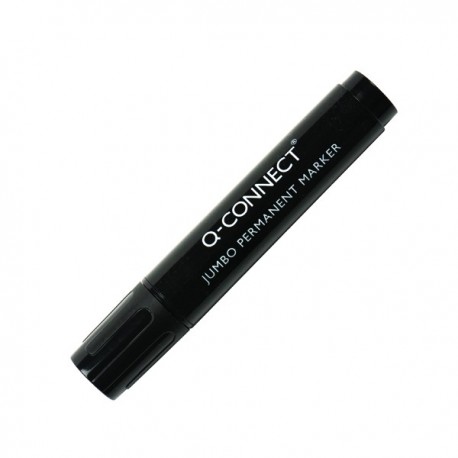 Q-Connect Jumbo Chisel Marker Black Pk10