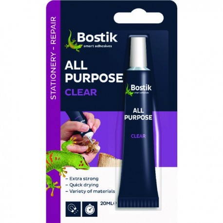 Bostik All Purpose Clear Glue 20ml Pk6